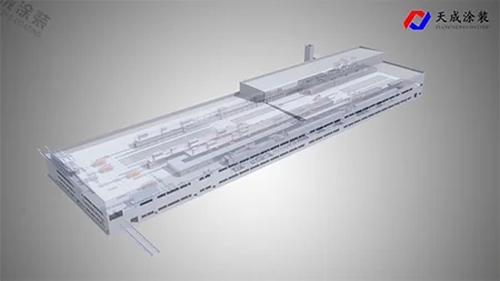 3D Animation of Spray Coating Line for Hozon Auto Car Body